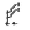 Brateck LDT81-C024P-B NOTEWORTHY POLE-MOUNTED HEAVY-DUTY GAS SPRING DUAL MONITOR ARM Fit Most 17'-49' Monitor Fine Texture Black