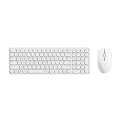 RAPOO 9320M Bluetooth 4.0, 5.0 + 2.4G  Wireless Multi-mode Keyboard Mouse Combo, Aluminum Base, 2400 DPI, 10M Range, Compact Whi