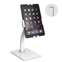 Brateck MPBT-PAD33-03 Universal Anti-Theft Tablet Countertop Fit most  7.9' to 11' Tablets - White 160x230x415mm, Anti-Theft Loc