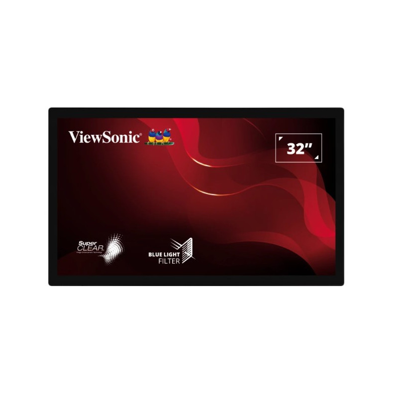ViewSonic TD3207 32' 1080p Open Frame 10-Point PCAP Touch Monitor, 24/7 Operation and HDMI, DisplayPort and RS232, Kiosk, Factor