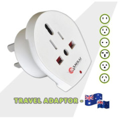 Sansai Travel Adaptor STV-018 for 240V equipment from Britain USA Europe Japan China Singapore Korea & Italy to use in Australia