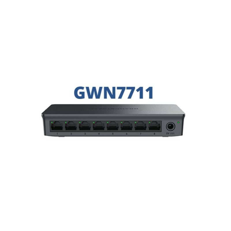 *LS* Grandstream GWN7711 Layer 2-Lite Managed Switch, 8 x GigE, Switches for Small-to-Medium Businesses