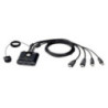 Aten 2-Port USB HDMI Cable KVM Switch