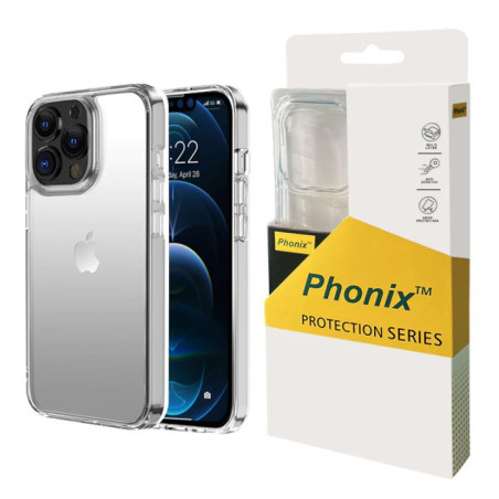 Phonix Apple iPhone 13 Pro Clear Rock Hard Case - Shockproof, Ultra-thin, Lightweight, Non-slip, Crystal Clear, Strong & Durable