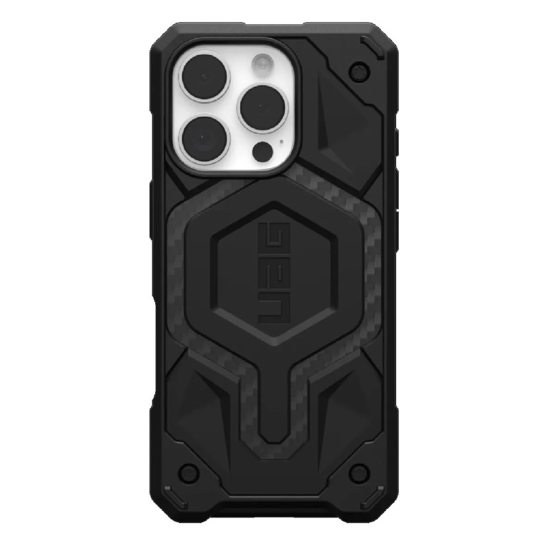 UAG Monarch Pro MagSafe Apple iPhone 16 Pro (6.3') Rugged Case - Carbon Fiber (114456114242), 25ft. Drop Protection (7.6M), 10 Y