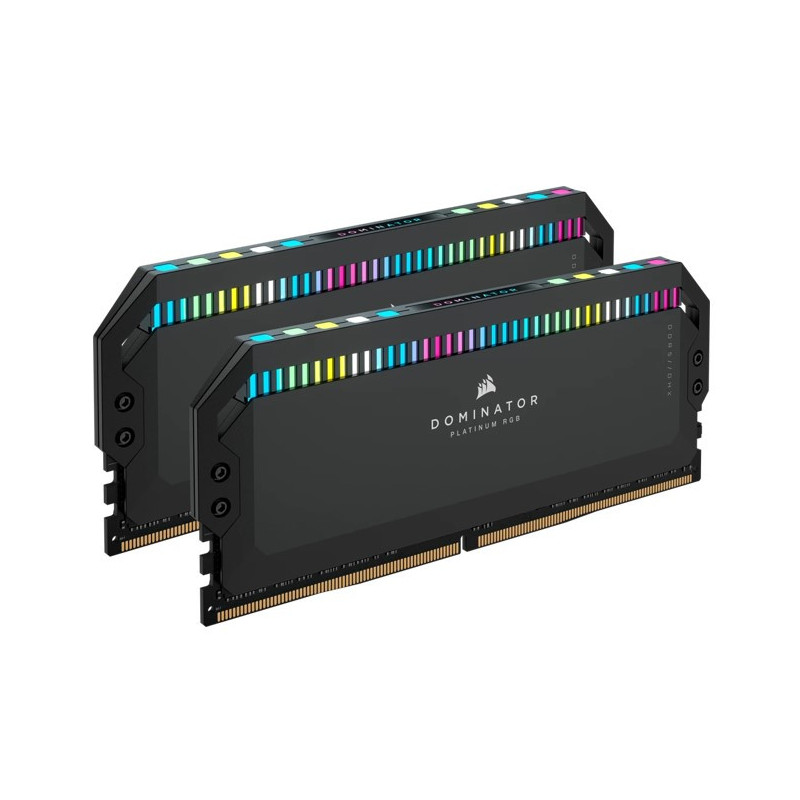 Corsair DOMINATORÂ® Platinum RGB 64GB (4x16GB) DDR5 UDIMM 6600Mhz C32 1.1V Black Desktop PC Gaming Memory