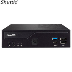 Shuttle DH610 XPC Slim 1L Barebone - H610 - LGA1700 - 2x DDR4 SODIMM - 1x NVMe M.2 - 1x 2.5in - HDMI + 2x DP - RS232 - 2.5Gbe