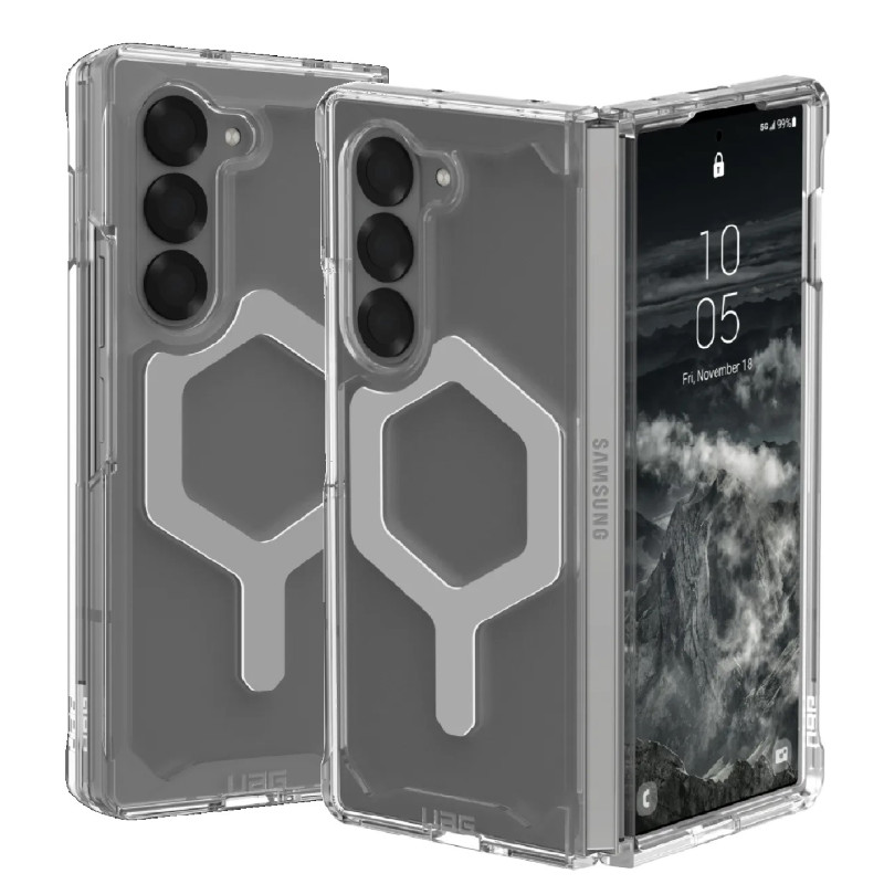 UAG Plyo Pro Samsung Galaxy Z Fold6 5G (7.6') Rugged Case - Ice/Silver (214453114333), DROP+ Military Standard, Air-soft Corners