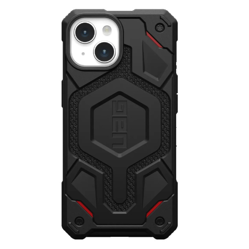 UAG Monarch Pro MagSafe Kevlar Apple iPhone 15 (6.1') Rugged Case - Kevlar Black(114219113940),25ft. Drop Protection (7.6M), 10 