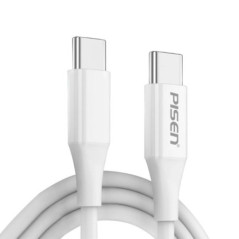 Pisen Mr White USB-C to USB-C PD 60W Cable (1M) - Support Both Fast Charge and Data Cable, SR Bend Resistant, High Efficiency, R