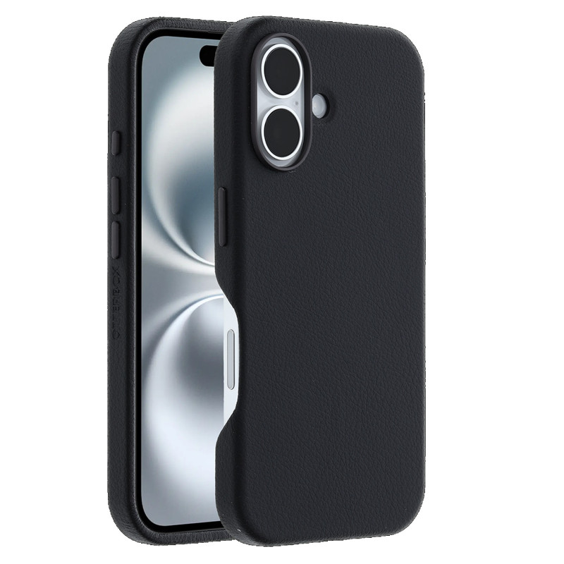 OtterBox Symmetry MagSafe Cactus Leather Apple iPhone 16 Plus (6.7') Case Black-(77-96285),DROP+ 3X Military Standard,Pocket fri