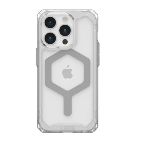 UAG Plyo MagSafe Apple iPhone 15 Pro (6.1') Rugged Case - Ice/Silver (114286114333), 16ft. Drop Protection (4.8M), 10 Years Warr