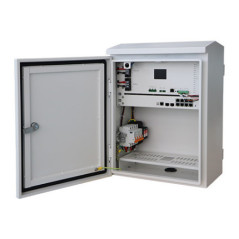 LDR Outdoor Smart Solar Box, IP55,*2.4 inch Screen*,Waterproof,Solar Power Input( <100VD),2 PoE Port Up to 90W, 6 PoE Port Up to