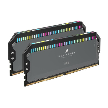 Corsair DOMINATORÂ® RGB DDR5 64GB (2 x 32GB) DDR5 5600 CL40-40-40-77 1.25V Intel XMP & AMD EXPO - GREY