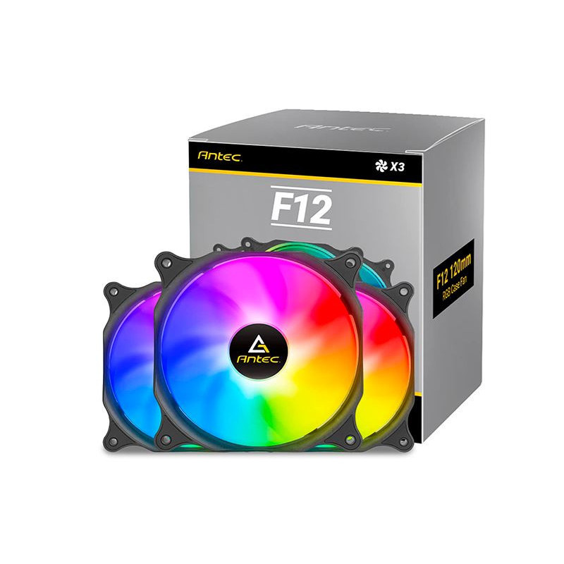 Antec F12 Racing ARGB 3 Pack w/ ARGB and PWM Controller. Full Spectrum ARGB lighting and efficient cooling. Visual appealing 120