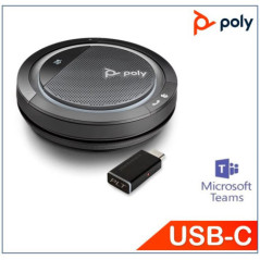Plantronics/Poly Calisto 5300-M with USB-C BT600 dongle, Bluetooth Speakerphone, Teams certified, Portable and personal, Easy Co