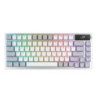ASUS ROG AZOTH/NXSM/PBT/WHT Gaming Keyboard, OLED Display, NX Storm Switch, 75 Keys, Tri-mode Connection, White, Tactile Bump/Cl