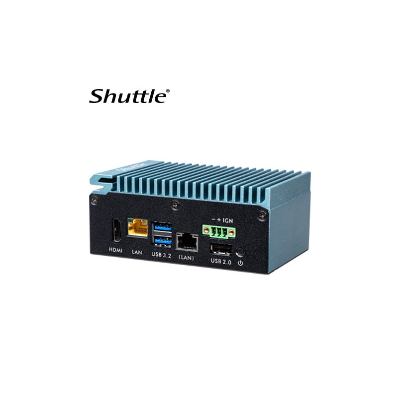 Shuttle SPCEL03 Industrial Computer -Intel Atom x6413E, 1x HDMI, 2x LAN,3x USB, RS232/422/485, DIO, DDR4 (Max 32GB) Dual Channel