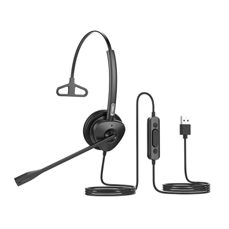 Fanvil HT301-U USB Mono Headset - OverThe Head Design, Suit For Small Office, Home Office (SOHO) Or Call Center Staff - USB Conn