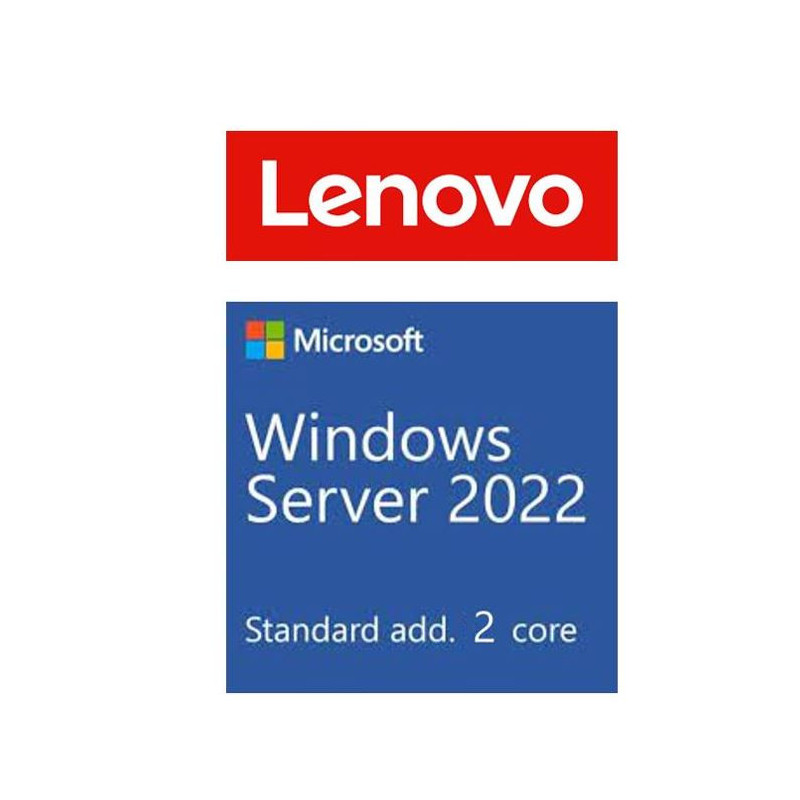 LENOVO Windows Server 2022 Standard Additional License (2 core) (No Media/Key) (Reseller POS Only  ST50 / ST250 / SR250 / ST550 