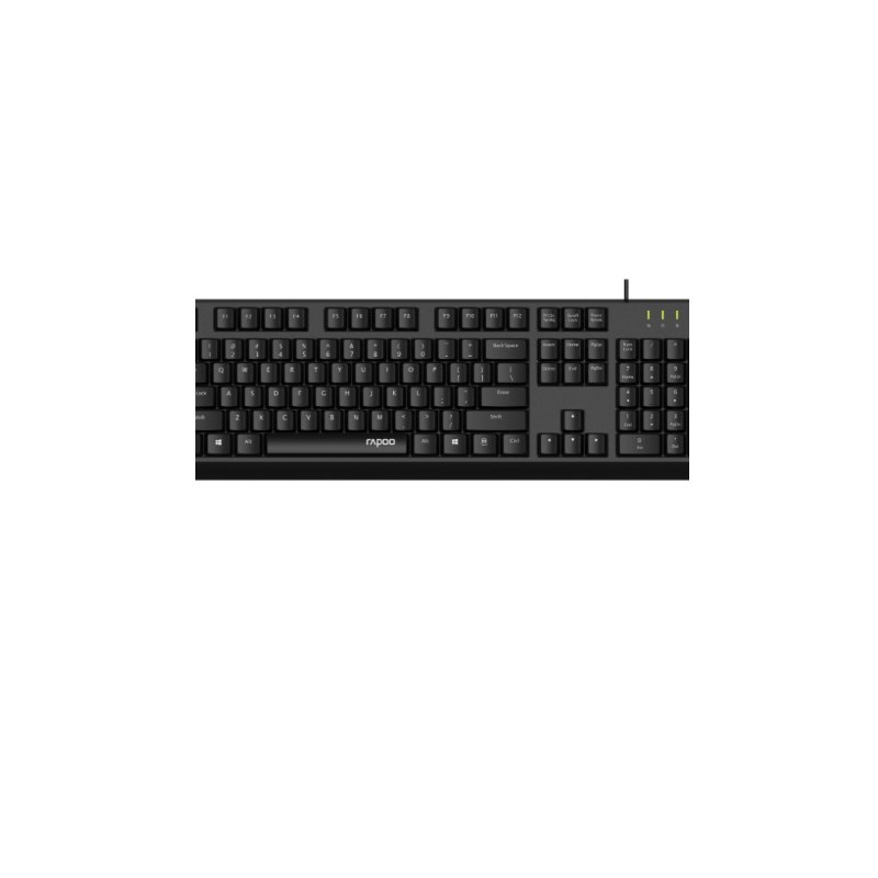 RAPOO NK1900 Wired Keyboard, Entry Level, Laser Carved Keycap, Spill-Resistant, Multimedia Hotkeys ~ NK1800