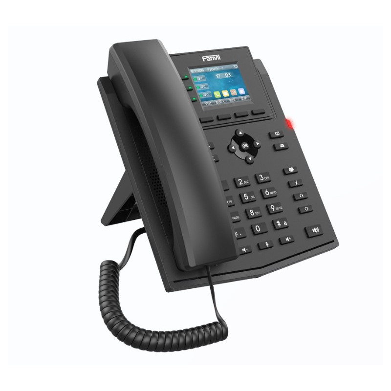 Fanvil X302-2 Wire IP Phone, 2.4-inch Color, RJ11 Interface and Supports 2-Wire Power, HD Voice, 6-Party Conferencing, 4 SIP Acc