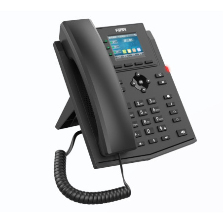 Fanvil X302-2 Wire IP Phone, 2.4-inch Color, RJ11 Interface and Supports 2-Wire Power, HD Voice, 6-Party Conferencing, 4 SIP Acc