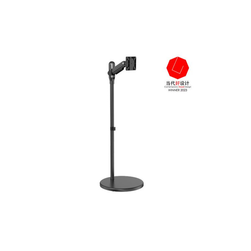 Brateck Mobile Spring assisted Display Floor Stand Fit Most 17'-35' Monitor Up to 10kg per screen VESA 75x75/100x100 Black colou