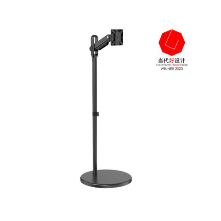 Brateck Mobile Spring assisted Display Floor Stand Fit Most 17'-35' Monitor Up to 10kg per screen VESA 75x75/100x100 Black colou