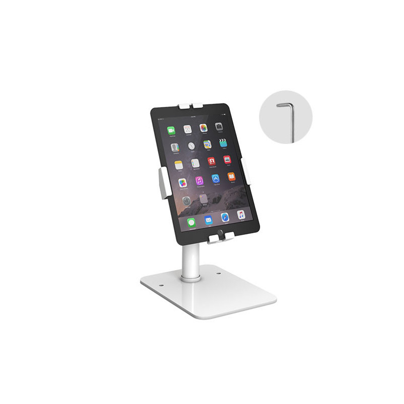 Brateck MPBT-PAD33-04 Universal Anti-Theft Tablet Countertop Fit most  7.9' to 11' Tablets - White 160x230x370mm Anti-Theft Lock