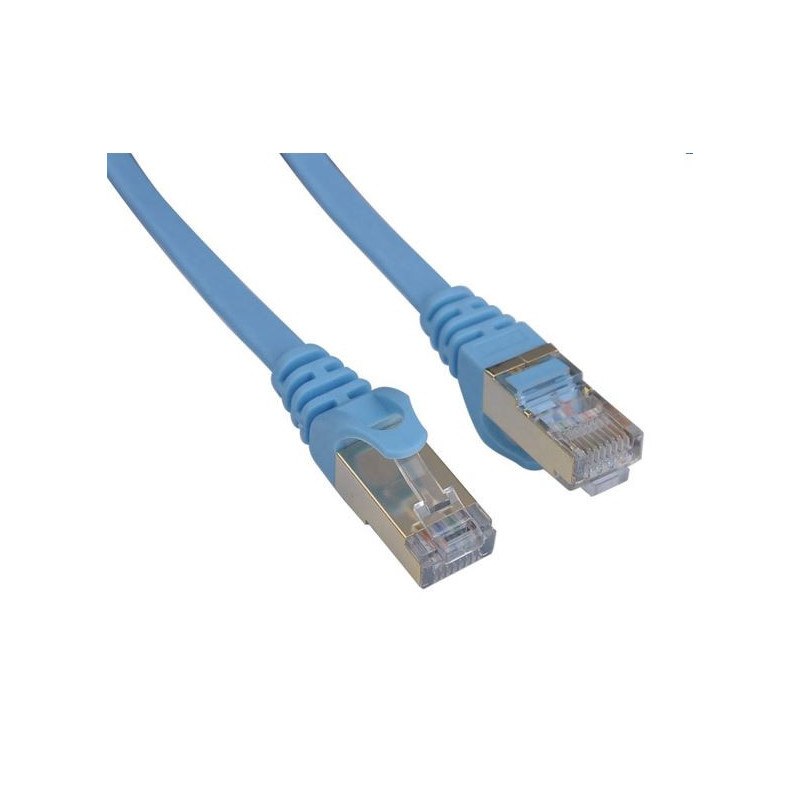 8Ware CAT7 Cable 2m - Blue Color RJ45 Ethernet Network LAN UTP Patch Cord Snagless Flat cable