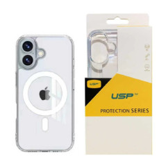 USP Apple iPhone 16 Plus (6.7') Clear Rock Shockproof Case with MagSafe - Ultra-Thin, Lightweight, Non-Slip, Multi-Layer, Strong