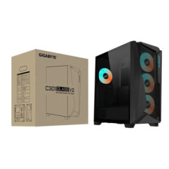 Gigabyte C301V2 RGB Tempered Glass E-ATX Black Mid Tower Gaming Chassis  2x3.5' 2x2.5' 2xUSB3.0 Detachable Dust Filter Liquid Co