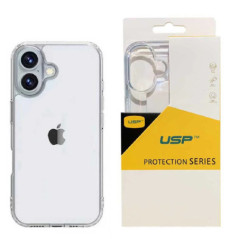 USP Apple iPhone 16 Plus (6.7') Clear Rock Shockproof Case - Ultra-Thin, Lightweight, Non-Slip, Multi-Layer, Strong And Durable 