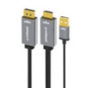 mbeatÂ® Tough Link 1.8m HDMI to DisplayPort Cable with USB Power  4K@60Hz (3840Ã2160), 1440p@120Hz, 1080p@120Hz Package Weight: