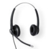 SNOM A100D Wideband Binaural Headset For Snom-D3xx/D7xx/7xx, 300Â° Frlexible Boom, Passive Noise Cancelling Microphone