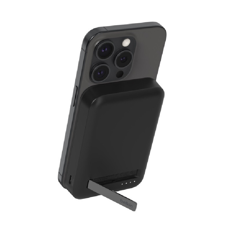 Belkin BoostCharge Pro 10k mAh Magnetic Power Bank With Qi2 + USB-C Cable (1M) - Black (BPD008BTBK),15W,2xUSB-C,Overcharge Prote