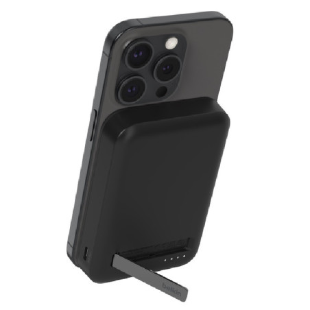 Belkin BoostCharge Pro 10k mAh Magnetic Power Bank With Qi2 + USB-C Cable (1M) - Black (BPD008BTBK),15W,2xUSB-C,Overcharge Prote
