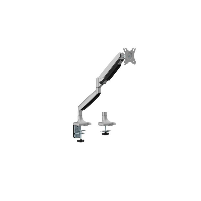 Brateck LDT82-C012 SINGLE SCREEN HEAVY-DUTY GAS SPRING MONITOR ARM For most 17'~45' Monitors, Matte Sliver (LS)