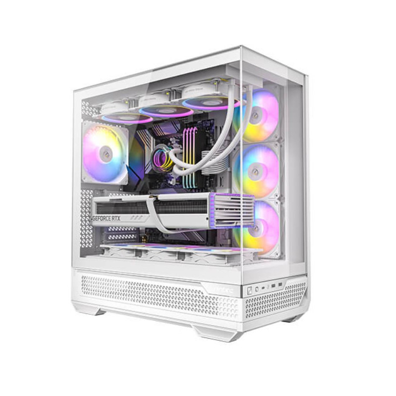 Antec C7-ARGB ATX,E-ATX Panoramic 270 View, USB-C, 4x ARGB PWM Fans. Side Radiator. RTX 5090, 9700x Back Connect MBs, Flip Door,