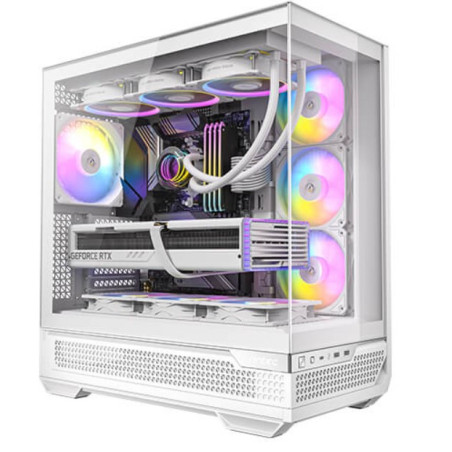 Antec C7-ARGB ATX,E-ATX Panoramic 270 View, USB-C, 4x ARGB PWM Fans. Side Radiator. RTX 5090, 9700x Back Connect MBs, Flip Door,