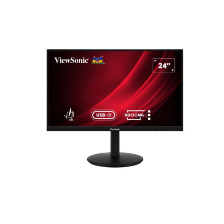 ViewSonic 24' Full HD Ergonomic Docking Monitor with USB-C 65w, USB 3.2 Hub, 100hz, HDMI, DP, Ergonomics Height Adjust, Swivel, 