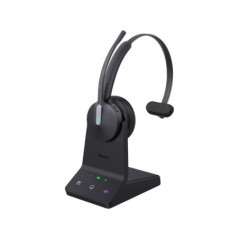 Yealink WH64 Mono Teams DECT Wireless Headset, DECT & Bluetooth Wireless Technology, 3-Mic Noise Cancellation, Charging Stands, 