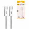 USP boostUp Braided USB-C to USB-C Cable (0.2M) - White, 3A/60W, 480Mbps, 40K+ Bends, Solid & Durable, Safe & Fast, Apple iPhone