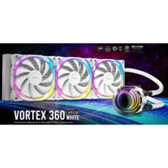 Antec VORTEX 360mm ARGB Whte Liquid CPU Cooler ARGB Controller, EPDM High-Density Tubing, LGA 115x, 1200, 1700, 20xx, AM3, AM4 A