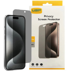 USP Apple iPhone 17 Pro / iPhone 17 / iPhone 16 Pro (6.3') Privacy Tempered Glass Screen Protector - 9H Surface Hardness, Best f