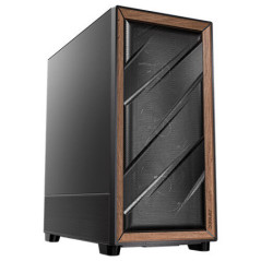 Antec Flux SE ATX, E-ATX, matx, Walnut Wood Trim Solid Side Panel, 5 x PWM Fans, Multi-Direction Vent design, Removable Top Cool