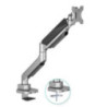 mbeatÂ® Activiva Heavy Duty Single Monitor Screen Gas Spring Monitor Arm ACA-HMA-SGS01Y Color: Metallic Grey Screen Rotation: +1