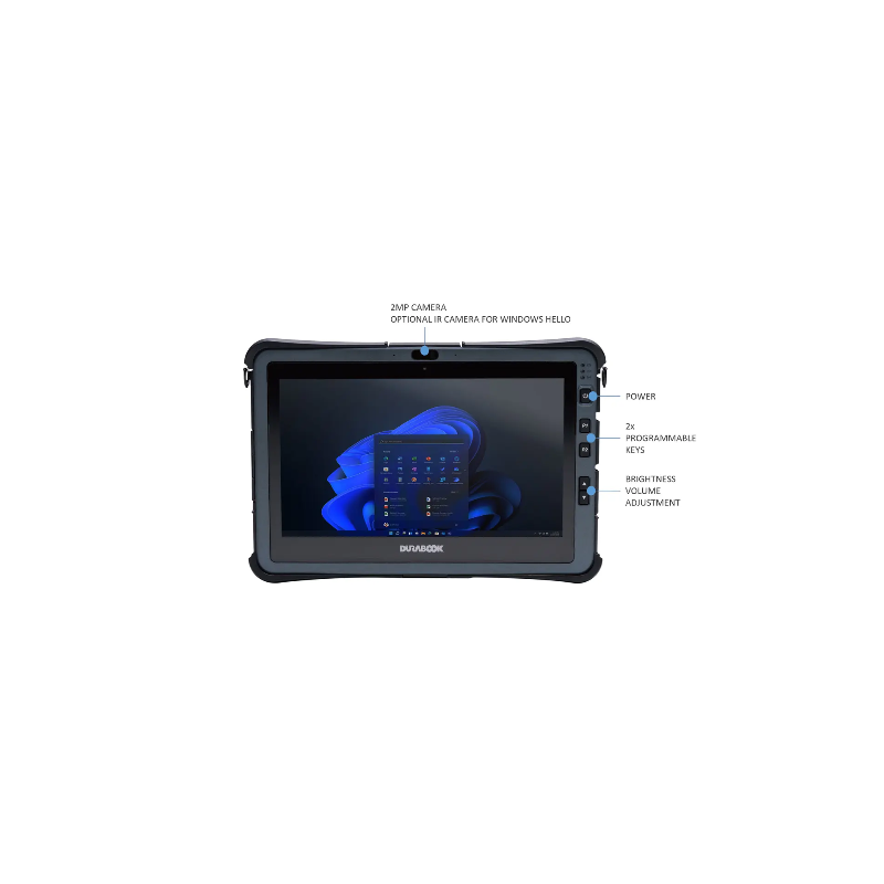 Durabook, U11, 11.6' FHD, IntelÂ® Coreâ¢ i5-1230U, Windows 11, 8GB RAM, 256GB PCIe SSD, Wi-Fi 6E, Bluetooth v5.3, 2MP Front Cam