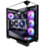 OKINOS AQ93 3-Sided Pannoramic ViewTempered Glass ,ATX USB-C, Pre-Installed 2Ã120mm ARGB PWM Fan, Mid Tower Case